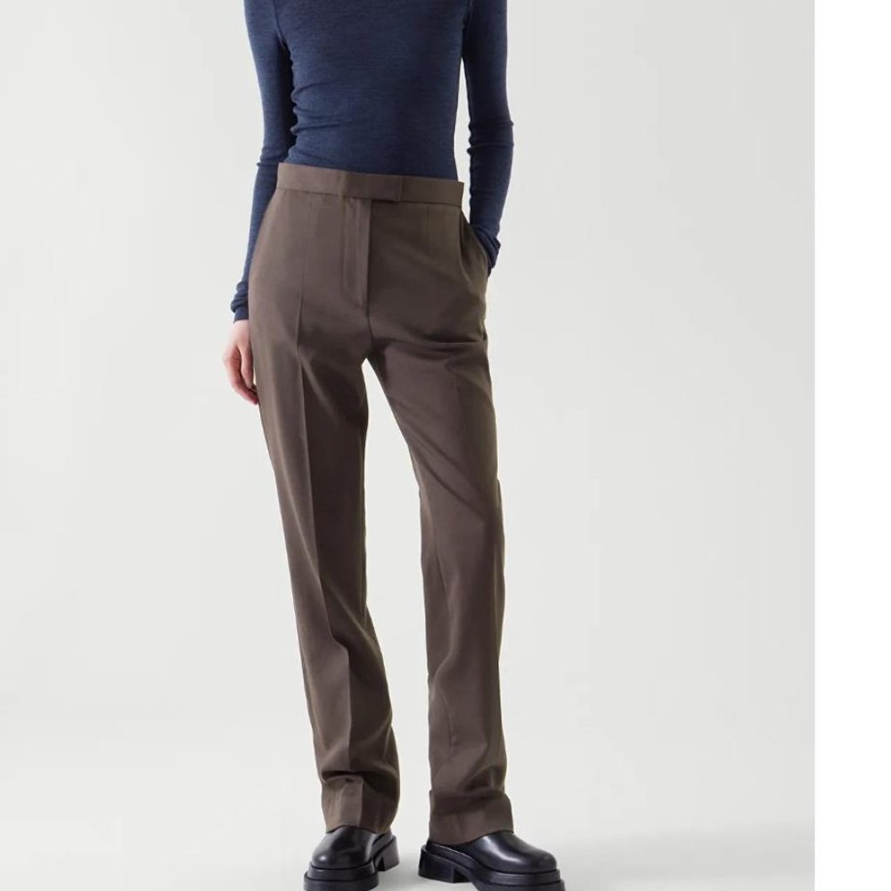 COS SLIM-FIT WOOL PANTS